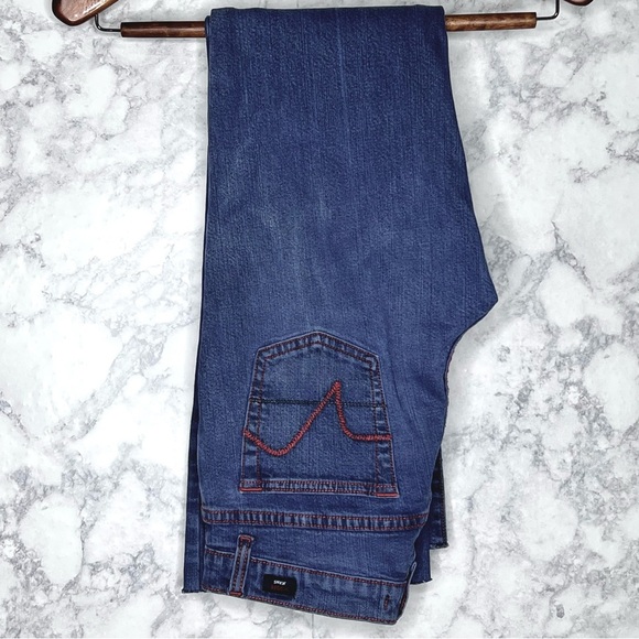 UK Vigoss British Y2K Raw Hem Rare Medium Wash Denim Jeans Women’s 7 / 8 - Picture 4 of 13